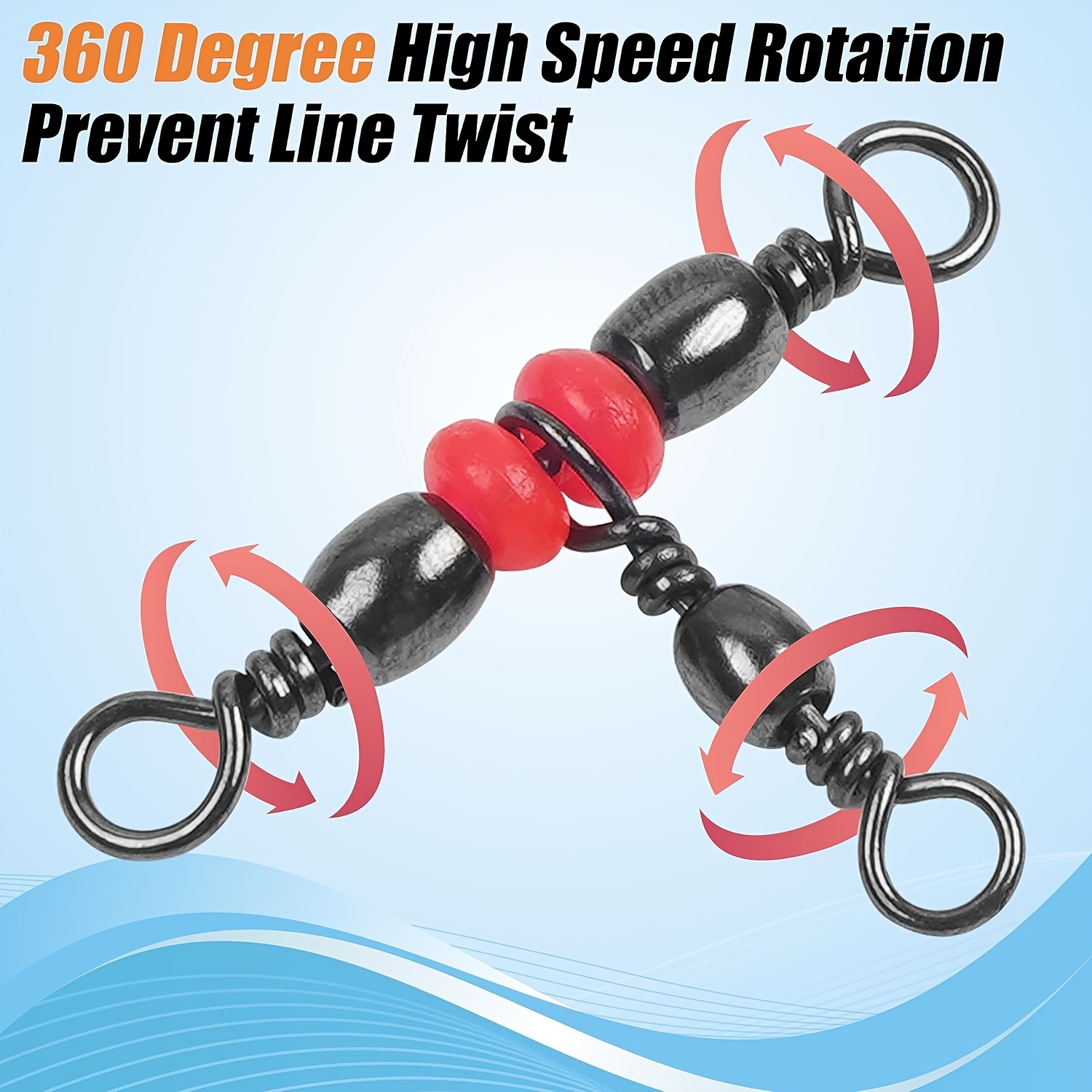 3 Three Way Swivels,Triple Swi - Monofilament Line 评论和价格
