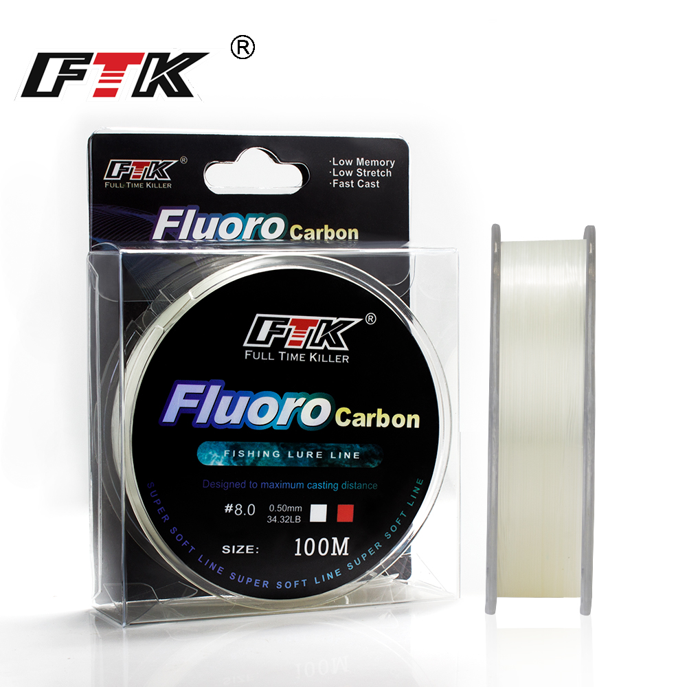 FTK 100m 4.13-34.32LB Fluoroca - Fluorocarbon Line 评论和价格