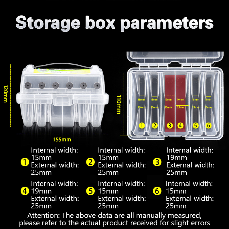 Fishing Tackle Box 6 Compartme - Fishing Line Box 评论和价格