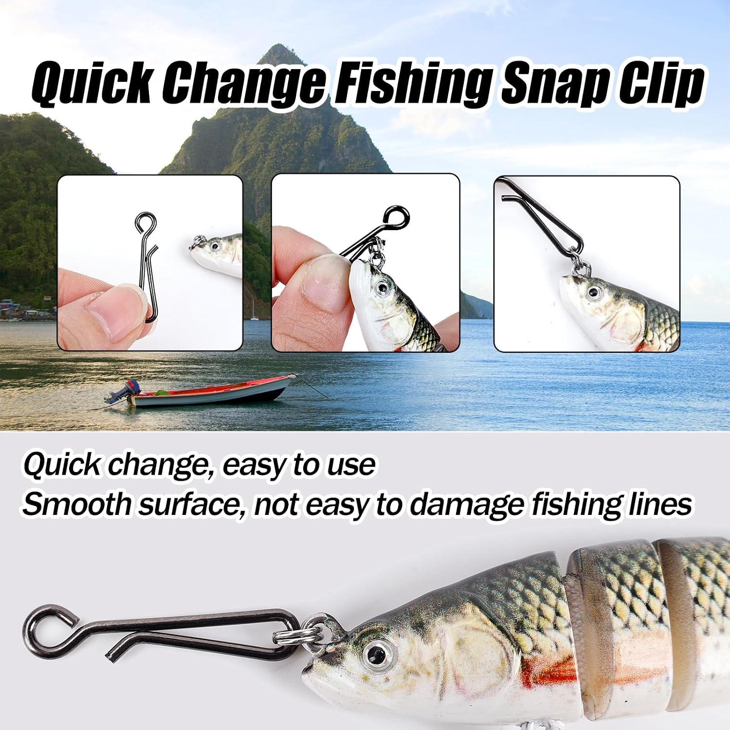 100Pcs Stainless Steel Fishing - Freshwater Line 评论和价格