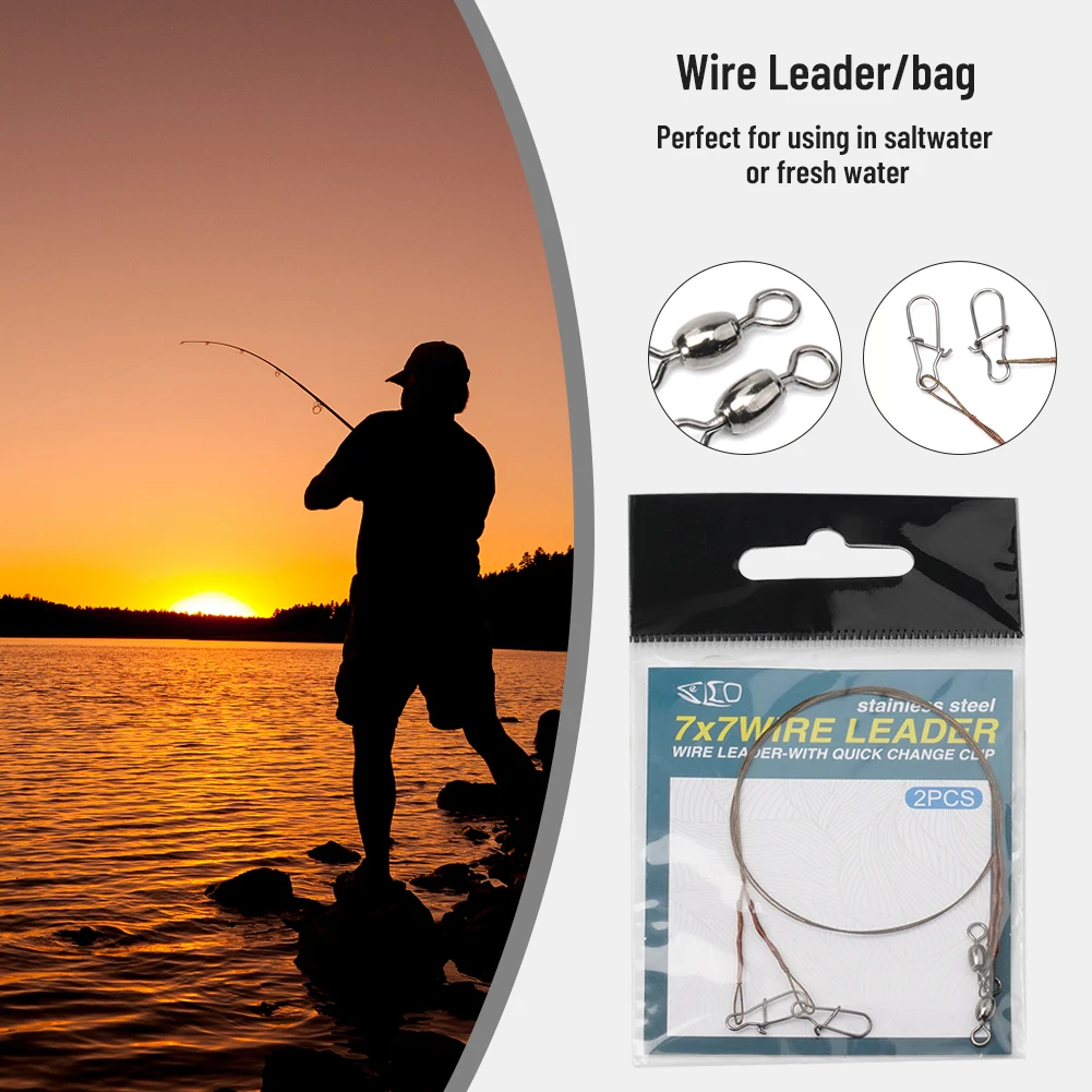 2pcs/Pack Fishing Line Steel W - Leader Line 评论和价格