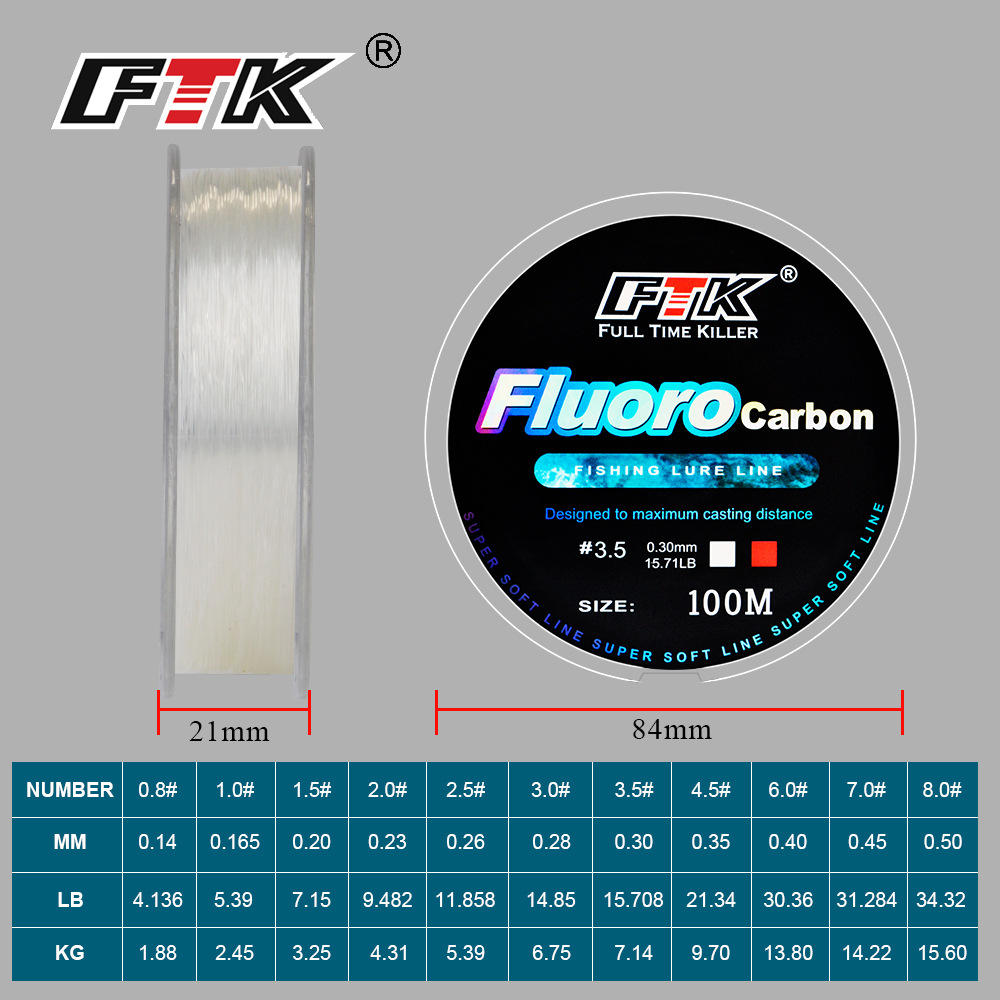 100M Fluorocarbon Coating Fish - Fluorocarbon Line 评论和价格