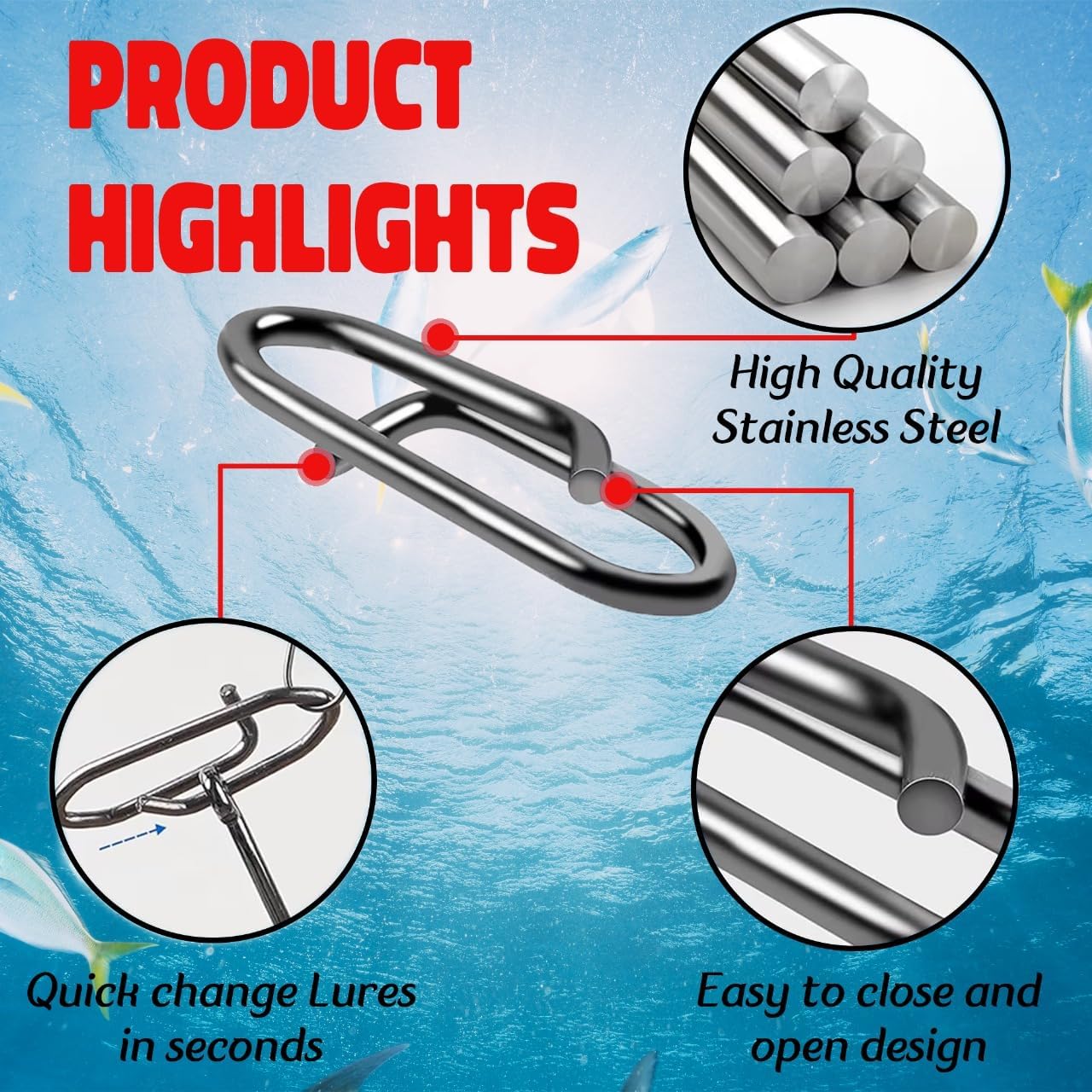 9KM Fishing Snap Kit 110pcs Po - Freshwater Line 评论和价格