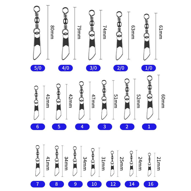 100Pcs Fishing Barrel Swivel C - Saltwater Line 评论和价格