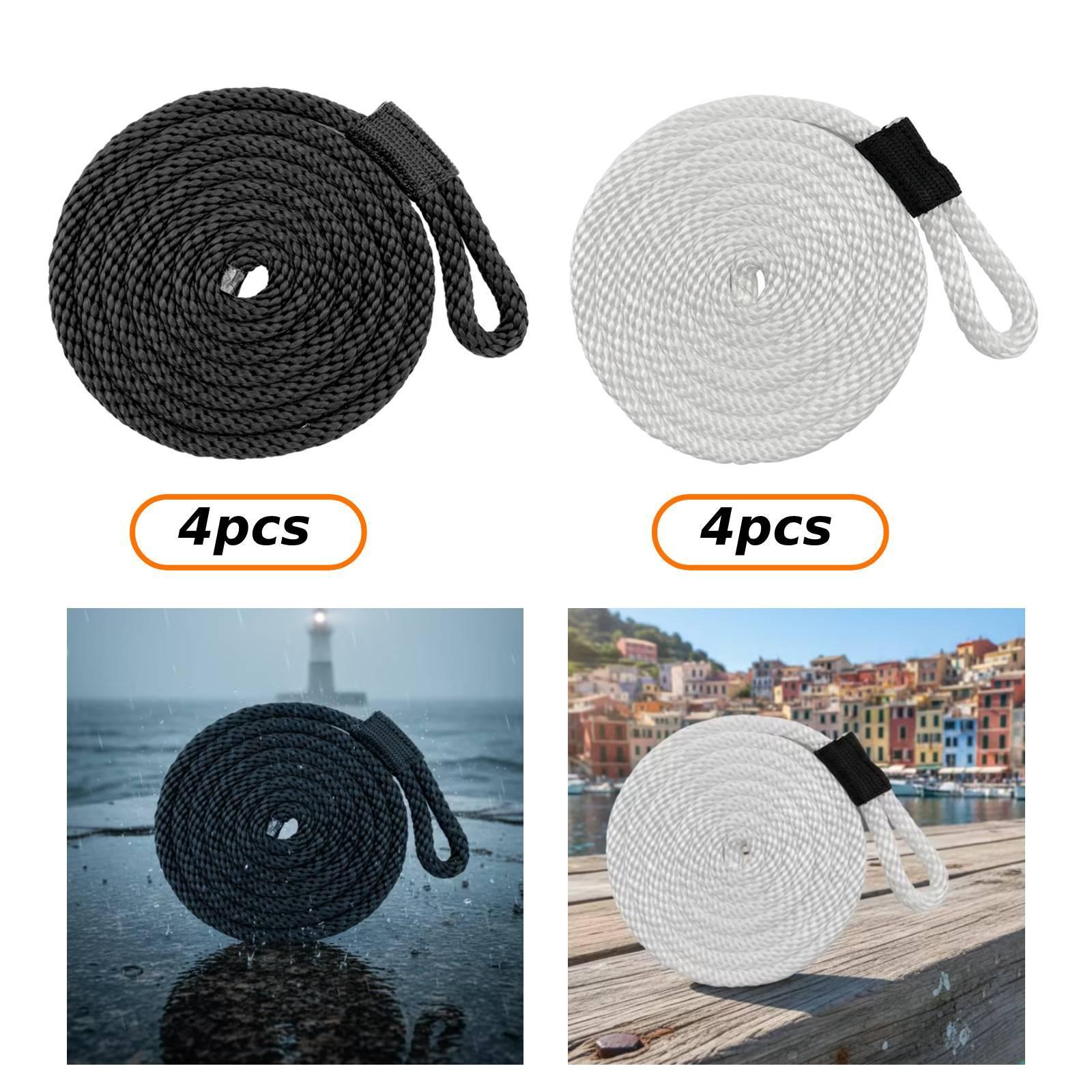 4 Pieces Docklines Mooring Rop - Braided Line 评论和价格